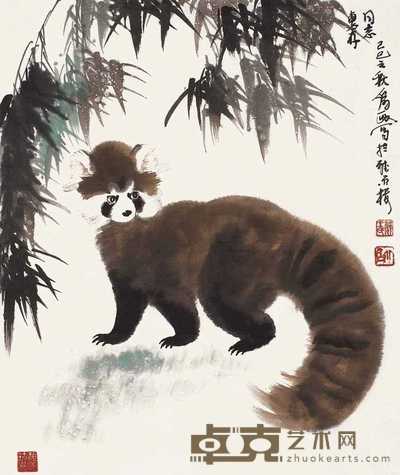 王为政 1989年作 熊猫 镜心 48×48cm